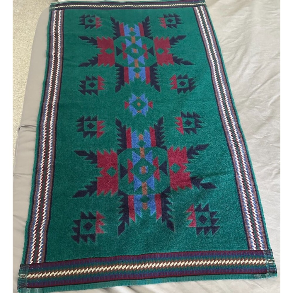 Vintage Fieldcrest 7 Piece Towel Set Southwestern 100% Cotton 1980s-1990s EUC